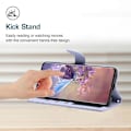 Miniatyrbillede 5 af 5: For Samsung Galaxy A05 Skin Feel Butterfly Præget Flip Læder Mobiltelefon Etui Purple