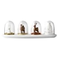 Miniatyrbild 1 av 5: 4 st/set Kryddburk Söt Transparent PP Fyra Säsonger Växt Djur Kryddburk för Ört Animals