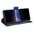 Miniatyrbillede 4 af 4: For Sony Xperia Pro-i Stødsikkert Magnetisk Lukning Flip Cover Flere Kortpladser Design Pung Stativ Pu Læder Telefon Cover Blue