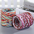 Pikkukuva 4 / 5: 1 rulla paperinarua kierrätettävä DIY kirkas tekstuuri käsin neulottu kääre raffia olki festivaalille Rose Red