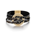 Miniatyrbillede 1 af 3: Læderarmbånd til kvinder 2022 Mode Armbånd & Armringe Elegant Multilayer Bredt Wrap Armbånd Kvindelige Smykker Gave Black 2