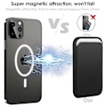 Miniatyrbillede 2 af 5: Jaster MagSafe Wallet Læder Kompatibel Til Iphone 14 13 12 11 Pro Max Xr Xs Max 7 8 Plus RFID Kort Holder Med MagSafe Magnet Black