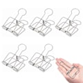 Miniatyrbillede 1 af 5: Ekstra store papirclips, hule, lange clips 3,2 cm, flere farver, store papirklemmer til kontorartikler (10 stk.) (D-V2) silver