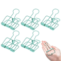 Miniatyrbillede 5 af 5: Ekstra store papirclips, hule, lange clips 3,2 cm, flere farver, store papirklemmer til kontorartikler (10 stk.) (D-V2) green
