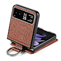 Miniatyrbild 3 av 5: Litchi Texture Läder Telefonfodral För Motorola Razr Brown