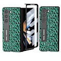 Pikkukuva 1 / 5: Samsung Galaxy Z Fold5 Abeel -integroitu aito nahkainen Sky Series -matkapuhelinkotelo pidikkeellä Green