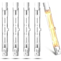 Miniatyrbillede 1 af 5: R7s Halogenpære 78mm 48w Dæmpbar R7s Lineær Halogenpære Sikkerhedslyspærer, 750lm Varm Hvid 2700k J78 Dobbeltsidet Floodlight5.22