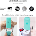 Miniatyrbilde 5 av 5: USB-oppladbar boklampe for lesing i sengen, bærbar klipsbar LED-leselampe, bærbar leselampe for bokelskere, reise Light green