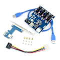 Pikkukuva 1 / 5: Pcie 1 - 4 Pci Express 1X -paikkaa Riser-kortti Mini Itx Ulkoiseen 4 Pci-E -paikkaa Adapteri Pcie Multipli