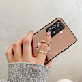 Miniatyrbild 5 av 5: För Samsung Galaxy A53 5g Metallplatta Ring Kickstand Funktion Spegel Design Skal Tpu + Pc Hybrid Mobiltelefon Skal Silver