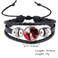 Miniatyrbillede 1 af 2: Mænds Vintage Læder Armbåndsreb Armbånd Bangle Demon Slayer Reb Justerbar (h) Xq-ps373