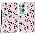 Miniatyrbild 1 av 5: För Oppo A79 5g / A2 5g Fodral Pu Läder+tpu Mönster Tryckt Flip Stativ Telefonskydd Panda
