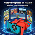 Miniatyrbilde 2 av 5: VR-headset - Designet for Nintendo Switch LCD/OLED, VR-briller med justerbare HD-linser, kompatibel med virtuell virkelighetsspillopplevelse (Blå og Ora