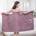 Miniatyrbillede 5 af 5: Dametøj Badekåbe, Bruseforhæng, Spa-Wrap Håndklæde Kjole Hurtigtørrende Badekåbe pale purple
