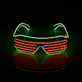 Miniatyrbilde 4 av 5: LED Lysende Briller Halloween Glødende Neon Julerfest Blinkende Lys Glødende Solbriller Glass Festivalrekvisita Kostymer Green Blue