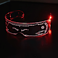 Miniatyrbillede 1 af 5: 1/2/4 stk. Lysende farvebriller Led-briller El Wire Neon Light Up Visor red light