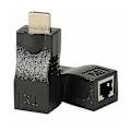 Miniatyrbilde 2 av 5: HDMI-forlenger, HDMI til RJ45 1080p LAN nettverk HDMI-utvidelse opptil 30m over Cat5e/6 UTP LAN Ethernet-kabel Black