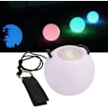Miniatyrbilde 3 av 5: LED Poi-baller, Myke Poi-baller, Regnbue-fade & Høy Strobe Spinning Swirling Lys Rave Toy Poi Ball 2pcs