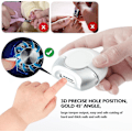 Miniatyrbilde 2 av 5: Elektrisk negltrimmer, automatisk elektrisk neglklipper, sikker bærbar negltrimmer neglfil neglklipper for voksne eldre (di Man) white