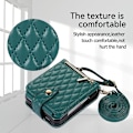 Miniatyrbillede 4 af 5: Crossbody-etui i læder med diamantgitter til Samsung Galaxy Z Flip5 Dark Green