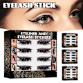 Miniatyrbild 3 av 5: Färgglada eyeliner-ögonfransdekaler, självhäftande falska ögonfransar, konstgjorda förlängningsögonfransar blue
