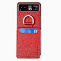 Miniatyrbillede 2 af 5: Litchi Texture Læder Telefon Etui Til Motorola Razr Red