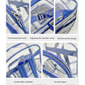 Miniatyrbilde 2 av 5: Gjennomsiktig Ryggsekk Vanntett Transparent Bokveske Casual Dagstursekk Se Gjennom Skolesekk For Barn, Jenter, Gutter, Tenåringer, Voksne Gray Large