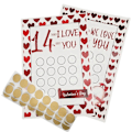 Miniatyrbillede 1 af 5: 14 Ting Scratch Off Kalender Valentinsdag Nedtælling Håndværk til Børn, Tilpasset Datter