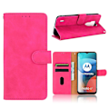 Pikkukuva 1 / 5: Hieno PU-nahkainen lompakkokotelo matkapuhelimelle Motorola Moto E7:lle Rose