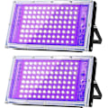 Miniatyrbillede 1 af 4: 100W LED UV Sort Lys, Kraftfuld UV Spotlight, IP66, 395nm UV Lampe til Jul, Halloween Glow Party (2 Pakker) 2pcs