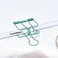 Miniatyrbillede 4 af 5: Ekstra store papirclips, hule, lange clips 3,2 cm, flere farver, store papirklemmer til kontorartikler (10 stk.) (D-V2) green