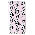Pikkukuva 5 / 5: Oppo A79 5g / A2 5g -kotelo PU-nahkaa + tpu-kuvioitu käännettävä puhelinteline Panda