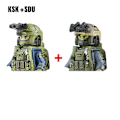 Miniatyrbillede 5 af 5: Militær Byggeklodser Soldater Figurer Gaver Legetøj Våben Pistoler Specialstyrker SWAT Arm Vest Hjelm Eksplosionssikret Tøj MOC   Fingerfærdighedsspil SWAT2--1PCS