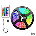 Miniatyrbilde 1 av 5: Motefargede RGB Lysstripe Sett med Fjernkontroll Fest Bryllupslys Dekor for Rom Hjem 1m