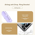 Miniatyrbillede 3 af 5: For Samsung Galaxy Z Flip5 Gkk Magsafe Airbag Hinge Stødsikker Mobiltelefon Cover Med Ring Holder Purple