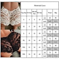 Miniatyrbilde 5 av 5: Sexy Dameundertøy Blonder Hult Ut Truser Boksere Valentinsdag Hvit 3XL Black