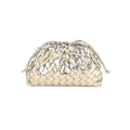 Miniatyrbillede 2 af 4: PU Vævet Taske Satchel Cloud Mini Læder Clutch Taske-Yvan golden