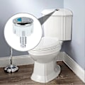 Miniatyrbillede 2 af 5: Toilet Trykknap Dobbelt Skyl Vandbesparende Krom Til Ideelle Cisterne Tank Dele round type silver