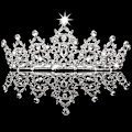 Miniatyrbillede 1 af 4: Sølv Tiara og Kroner til Kvinder Krystal Dronningkrone Fødselsdagskrone til Piger Bryllupskrone til Brud