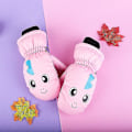 Miniatyrbilde 1 av 5: Vinterhansker for barn, vindtette og varme, for gutter og jenter, ski, sykling, klatring, utendørs, vanntette, baby-tegneserievotter Pinkdino for 5-8t