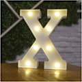 Miniatyrbillede 1 af 5: Alphabetbogstav LED Lys Lys Beskæftigelse Nummer Klump Ornament Batteri Natlys Fest Soveværelse Ægteskab Fødselsdag Jul dekorativt nummer X