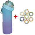 Miniatyrbillede 2 af 5: Smagstils Vandflaske Med 7 Smagspods Air Water Up Flaske Frostmat Sort 650ml Air Starter Up Sæt Vandkop Til Camping Sport Kr O China