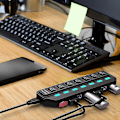 Miniatyrbild 4 av 5: Usb2.0 Hub Multi-port Usb3.0 Hög hastighet Överföring 7-port Hub Splitter