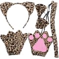 1 sett rollespill leopard ørebånd cosplay dyr kostyme for voksne
