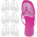 Miniatyrbild 1 av 5: 3 par metatarsal dynor för flip-flops, gel metatarsal dynor för flip-flops tofflor sandaler, framfot P Transparent