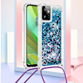 Miniatyrbilde 3 av 5: For Motorola Moto G Power 5g Case Tpu Glitter Liquid Phone Cover Med Lanyard Blue Hearts