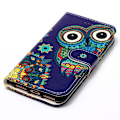 Miniatyrbilde 4 av 5: For Oppo A98 5g Etui Pu Lær+tpu Lommebok Mønster Trykt Mobiltelefon Deksel Blue Owl