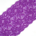 Miniatyrbillede 2 af 5: 5 Yards Blomsterblonderbånd Stræk Tulle Blonderkant - Elastisk Webningstof til DIY Smykkefremstilling Håndværk - Mørk Violet