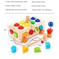 Miniatyrbillede 3 af 3: Børns træklodser, bilpusleslængevogn, forskellige former og farver, baby legetøj-(tetris)