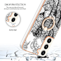 Miniatyrbilde 4 av 5: Mobiltelefondeksel for Samsung Galaxy S22+ 5g med dobbeltsidig elektroplettering IMD og ringholder Totem Elephant